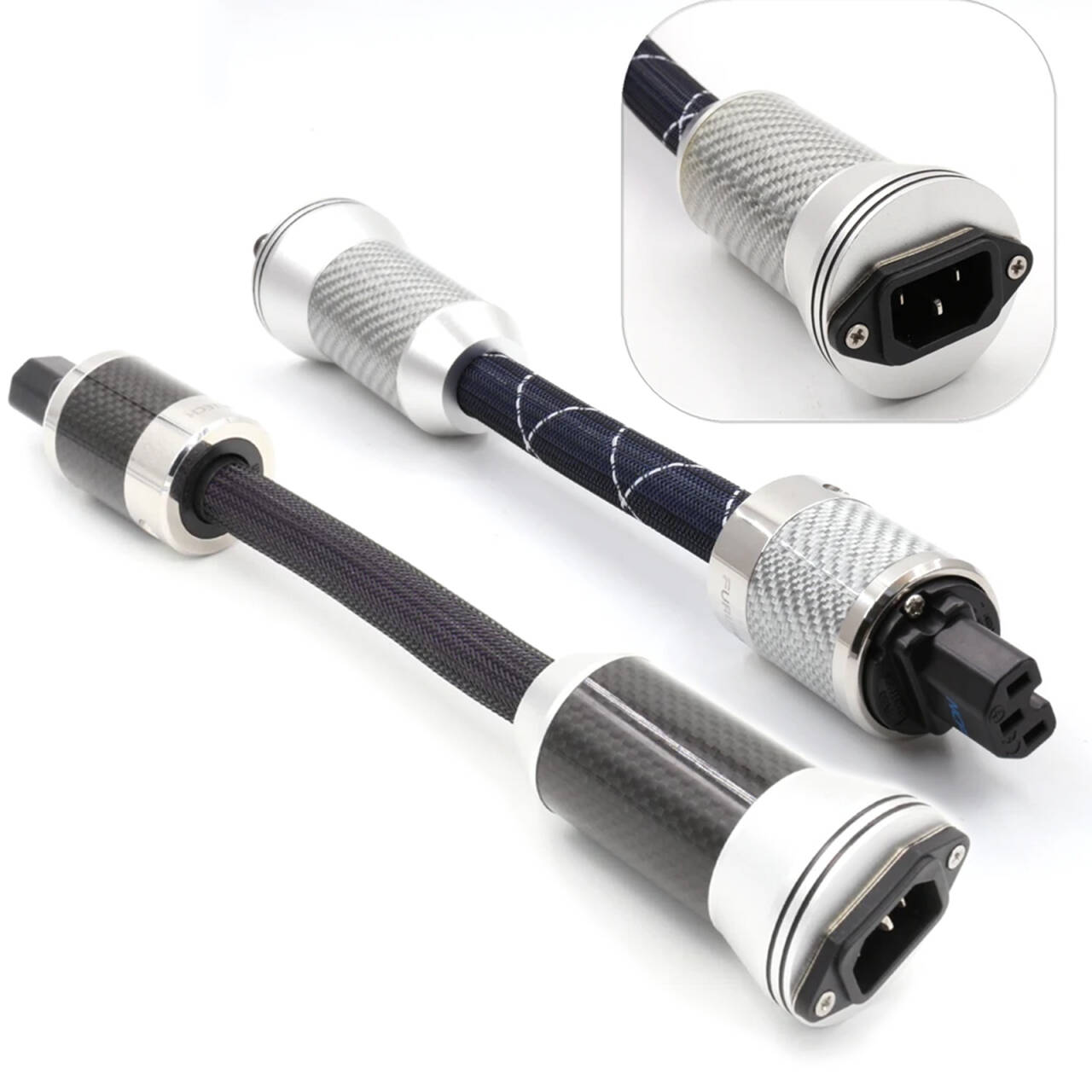 Carbon Filter Inline - Furukawa Flux-50 ハイエンドカーボンファイバーインラインパワーフィルター – カーボンパウダーPVCシースとナイロンを使用したプレミアムACラインノイズフィルター