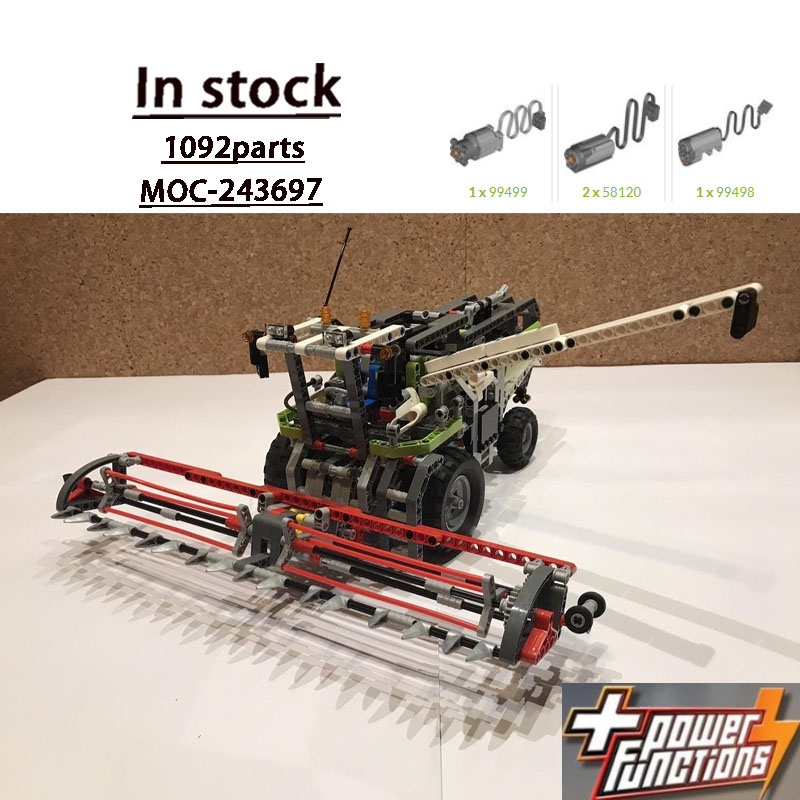 Urban Farming And Urban Agriculture - MOC-243697 アーバンファーム農業用コンバインハーベスタービルディングブロックモデル 1092 パーツ 男の子 子供の誕生日