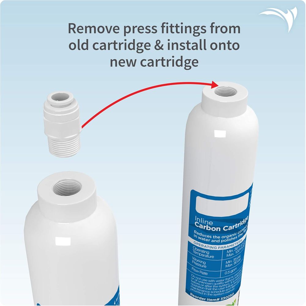 水槽用インラインカーボンフィルター交換カートリッジまたはRO - Carbon Filter Inline のレビューと価格