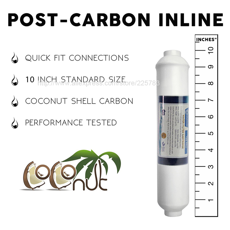 Gacココナッツ浄水器,10インチt33,5ミクロン,味/臭 - Carbon Filter Inline のレビューと価格
