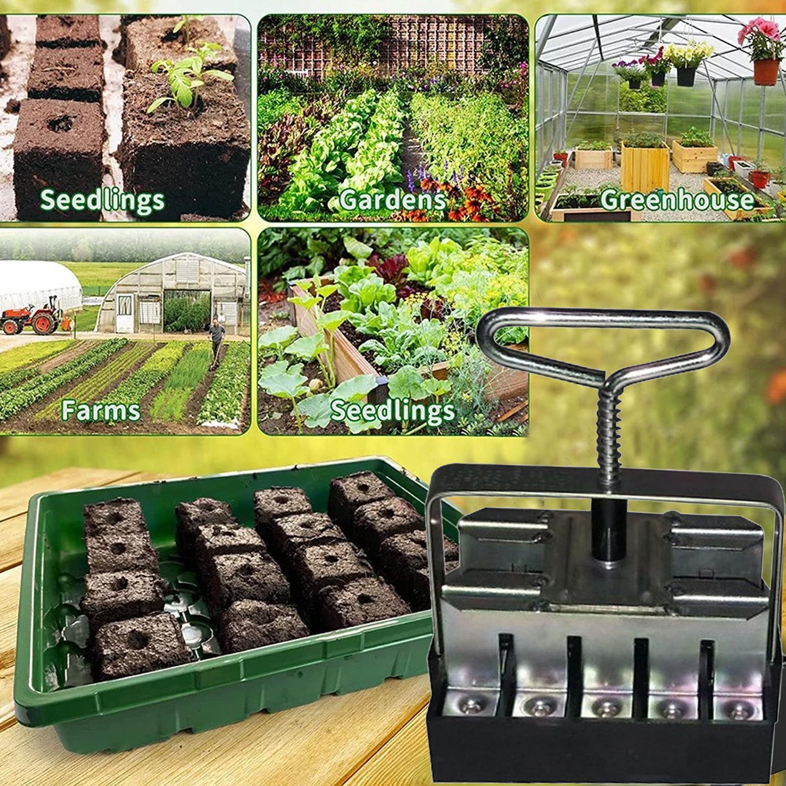 土壌ブロッカー 快適なハンドル 20セル土壌ブロッキングツー - Urban Farming Garden のレビューと価格
