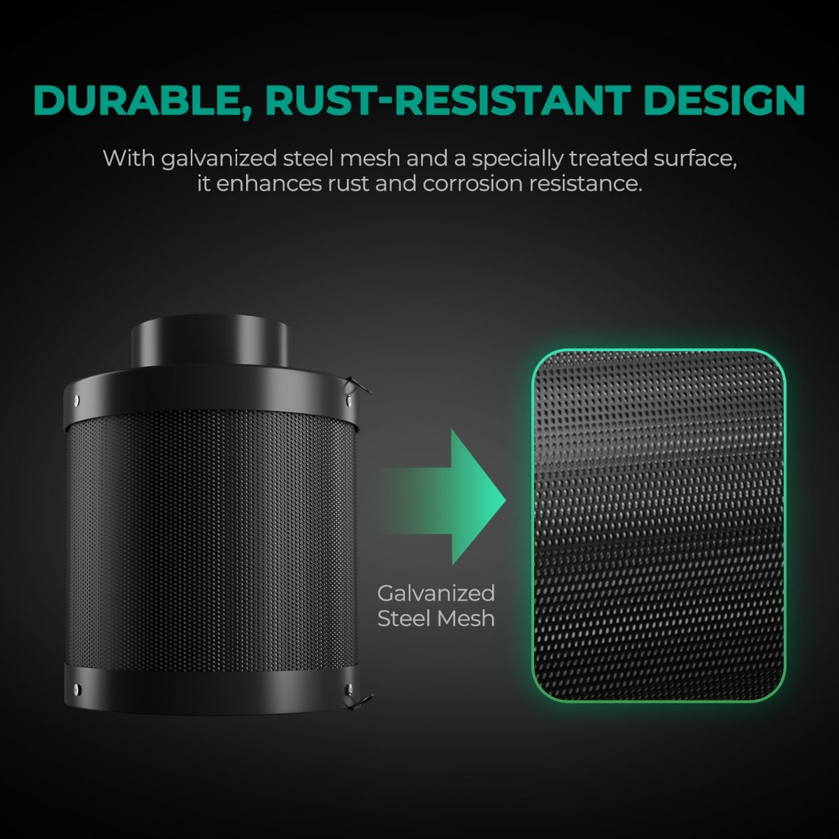 6インチ大型詰め替え式活性炭フィルター インラインエアフィル - Carbon Filter Inline のレビューと価格