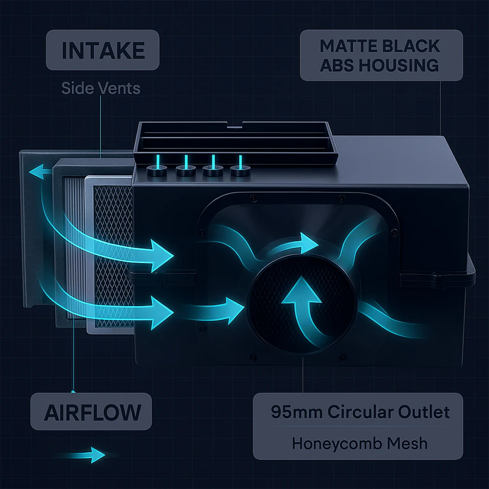 新鮮空気吸気インラインフィルターボックス（プレフィルター、活 - Carbon Filter Inline のレビューと価格